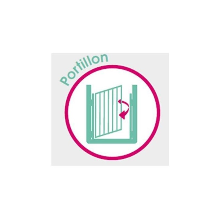 NIDALYS Barriere ROMEO Métal Portillon Sans perçage 73-81cm Gris