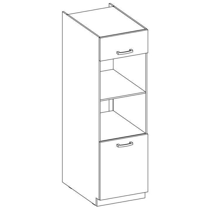 Meuble colonne four 2 portes battantes - Décor chene sonoma - L 60 x