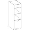 Meuble colonne four 2 portes battantes - Décor chene sonoma - L 60 x P 57 x H 210 cm - LASSEN