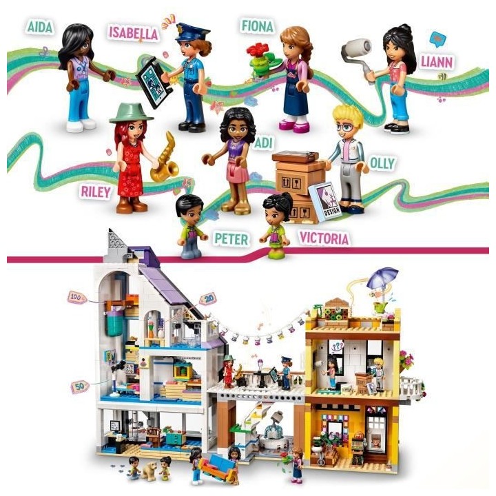 LEGO Friends 41732 Les Boutiques de Fleurs et de Décoration, Maquette