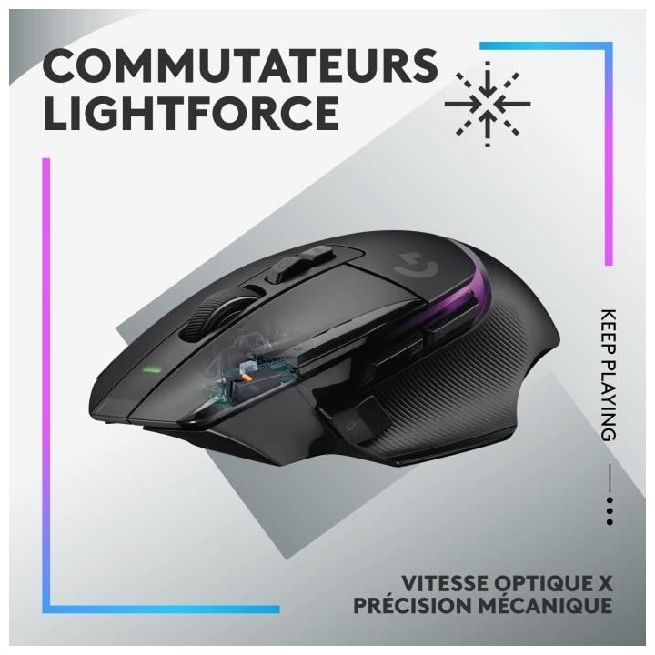 Logitech - G502 X PLUS LIGHTSPEED Souris Gaming RVB Sans Fil - Boutons