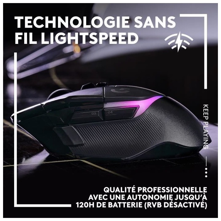 Logitech - G502 X PLUS LIGHTSPEED Souris Gaming RVB Sans Fil - Boutons