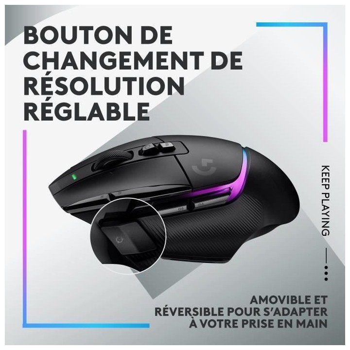 Logitech - G502 X PLUS LIGHTSPEED Souris Gaming RVB Sans Fil - Boutons