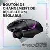 Logitech - G502 X PLUS LIGHTSPEED Souris Gaming RVB Sans Fil - Boutons hybrides LIGHTFORCE, Capteur gaming HERO 25K - Noir