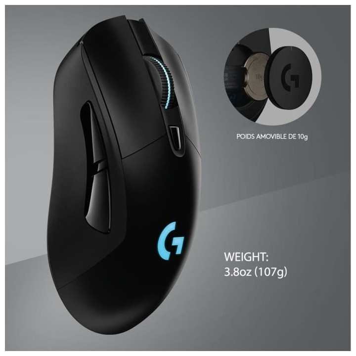 LOGITECH G - Souris Gaming sans fil G703 Lightspeed - Noir