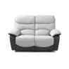 Canapé 2 places relax manuel - Simili Gris clair et Gris foncé - L 152 x P 92 x H 107 cm - SOBRAL