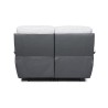 Canapé 2 places relax manuel - Simili Gris clair et Gris foncé - L 152 x P 92 x H 107 cm - SOBRAL