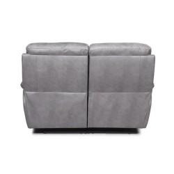 Canapé 2 places relax manuel - Tissu Gris - L 152 x P 92 x H 107 cm - SOBRAL