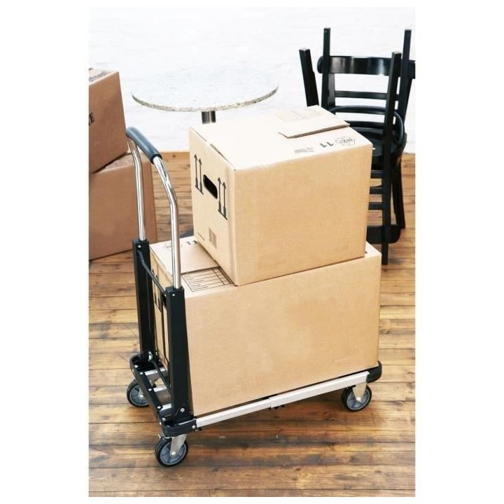 MEISTER Chariot plate forme pliant aluminium 150kg