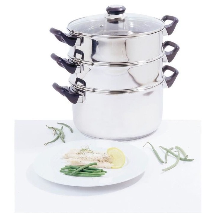 CREALYS 503443 cuit vpeur inox d24cm + couvercle induction