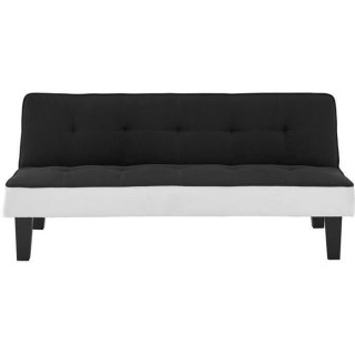 CELIA Banquette Clic-Clac 2 places contemporain capitonné - Tissu noi