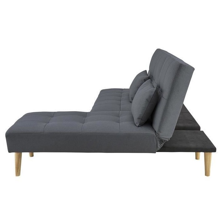 Canapé d'angle Clic-clac réversible 3 places SANDRO -Tissu - Gris fo