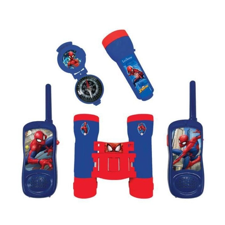 SPIDER-MAN - Kit d'aventurier - Talkie-Walkies portée 120m, jumelles,