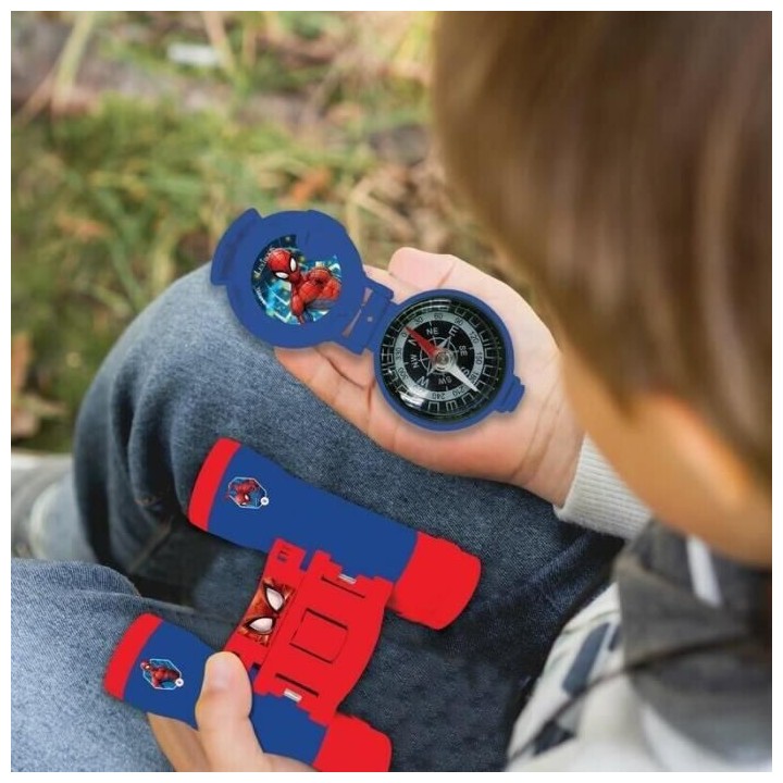 SPIDER-MAN - Kit d'aventurier - Talkie-Walkies portée 120m, jumelles,