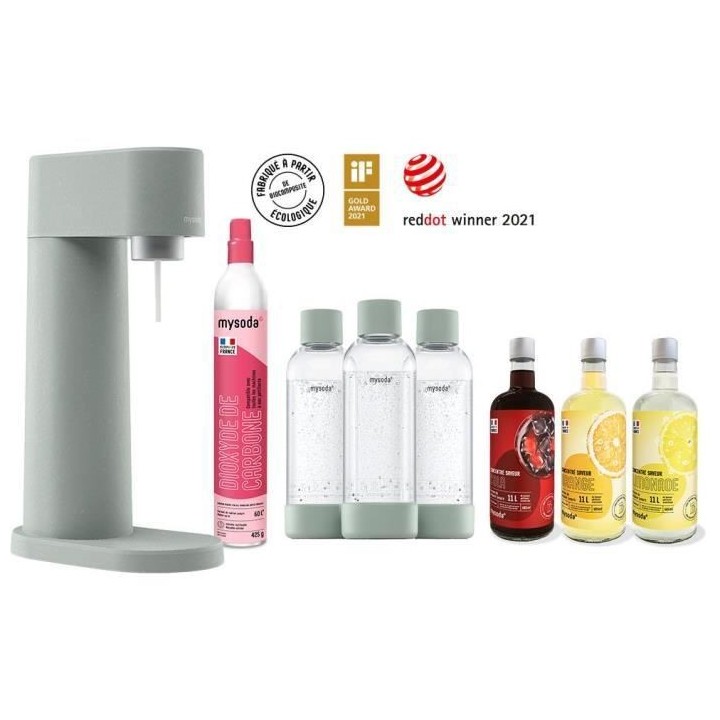 MYSODA - Pack Machine Woody Pigeon (Machine+1 cylindre+3 bouteilles 1L