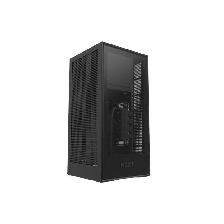 NZXT Boîtier PC H1 Black/Black (small ITX case + PSU 650W + 140mm AIO