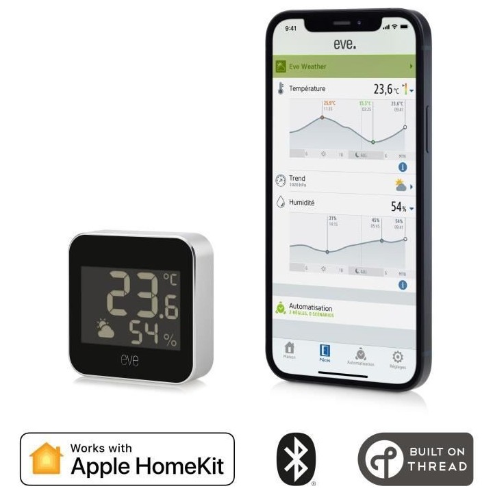 Station météo connectée EVE WEATHER - Technologie Apple HomeKit Blu