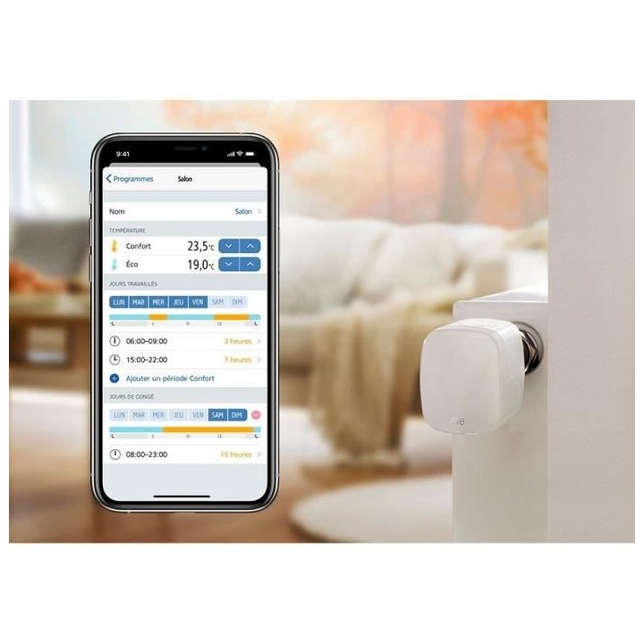 Vanne de radiateur intelligente EVE THERMO - Technologie Apple HomeKit