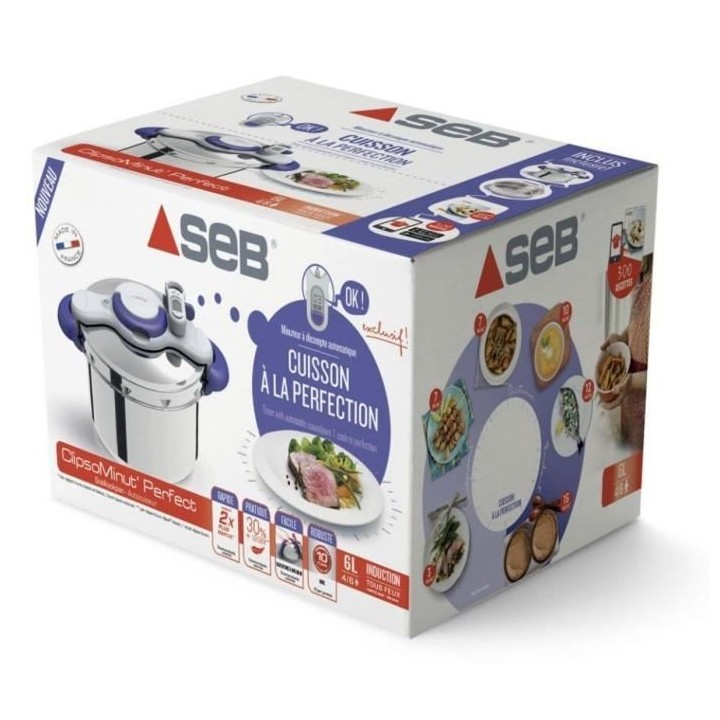 SEB P4620700 Autocuiseur Cocotte-minute CLIPSO MINUT PERFECT - 6L - To
