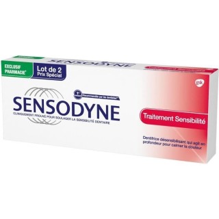Sensodyne Dentifrice Traitement Sensibilité Lot de 2 x 75ml