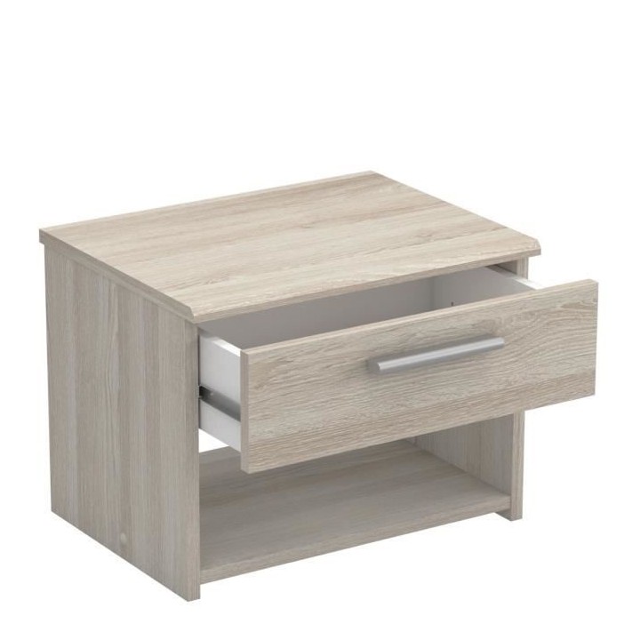 DEMEYERE Ensemble Lit 140x190 cm + Armoire 3 portes + 2 chevets - Déc