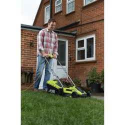 Tondeuse électrique 1300W 33cm de coupe RYOBI RLM13E33S - 5 réglages de hauteur de coupe + Mulching