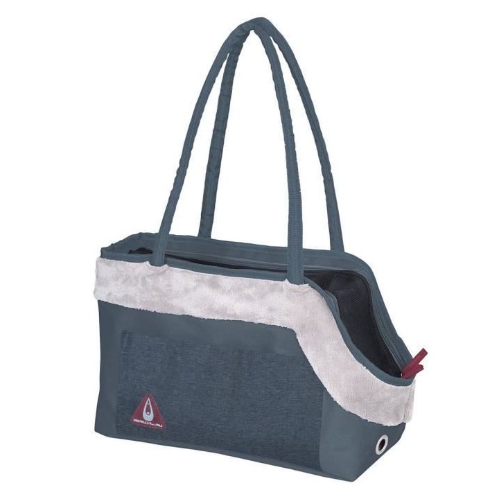 DUVO+ Sac de transport Paris Pet Bag Chic - Bleu - 40 x 19 x 26 cm - 0