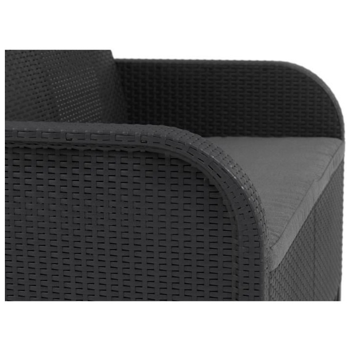 Banquette de jardin - Allibert by KETER - SanRemo - en résine imitati