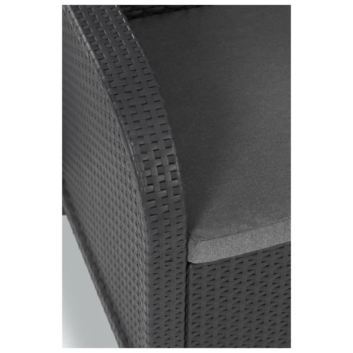 Banquette de jardin - Allibert by KETER - SanRemo - en résine imitati