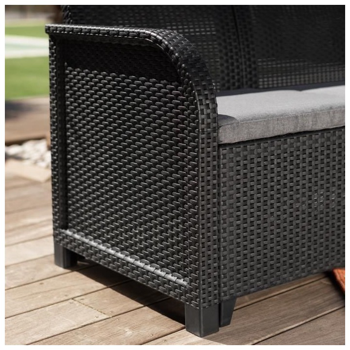 Salon de jardin - en résine aspect rotin tressé - Allibert by KETER