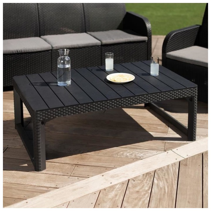 Salon de jardin - en résine aspect rotin tressé - Allibert by KETER