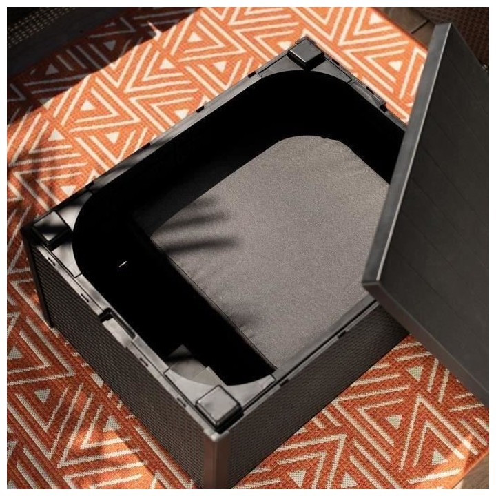 Salon de jardin - en résine imitation rotin tressé - Allibert by KET