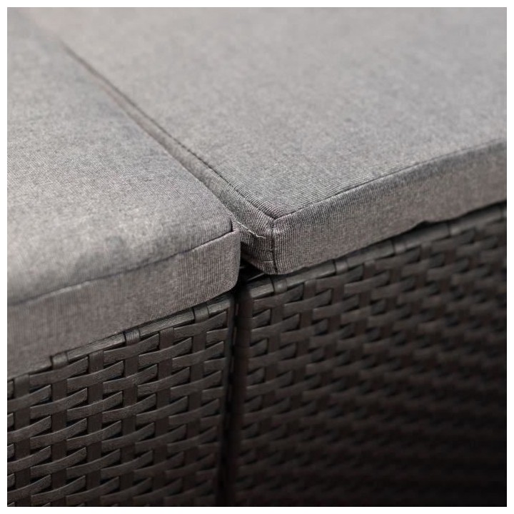 Salon de jardin - en résine imitation rotin tressé - Allibert by KET