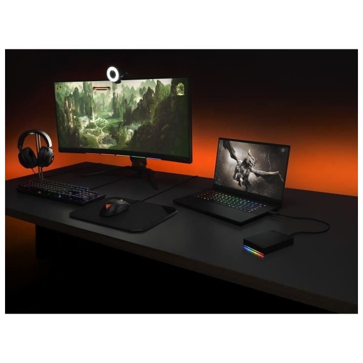 SEAGATE Disque dur 5 To FireCuda Gaming HDD + customizable RGB - Compa