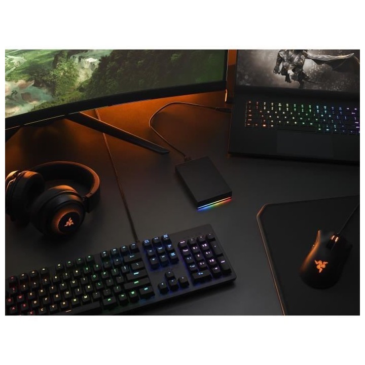 SEAGATE Disque dur 5 To FireCuda Gaming HDD + customizable RGB - Compa