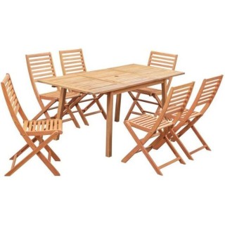 Ensemble repas de jardin 4-6 personnes - Eucalyptus FSC - Table extens