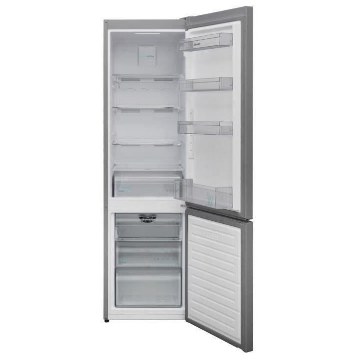 SHARP Réfrigérateur congélateur bas- 270 L - Froid ventilé - Silve