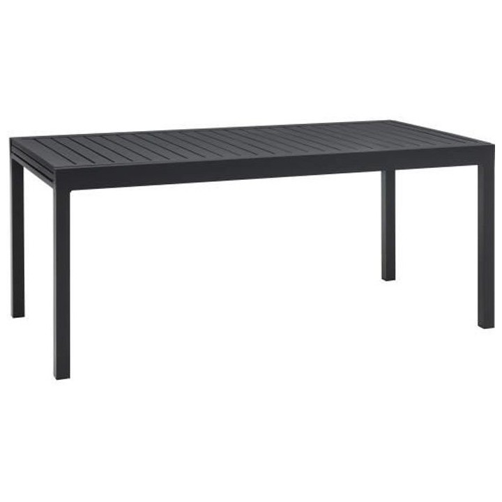 Table extensible 6 a 10 personnes - 180/240 x 90 x H75cm - Aluminium -