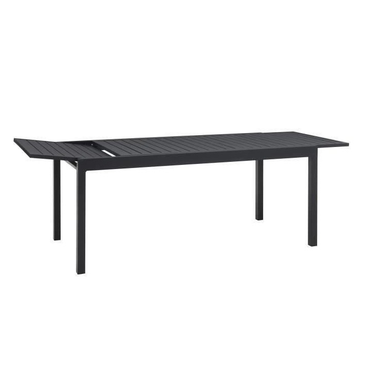 Table extensible 6 a 10 personnes - 180/240 x 90 x H75cm - Aluminium -