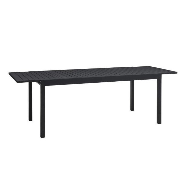 Table extensible 6 a 10 personnes - 180/240 x 90 x H75cm - Aluminium -