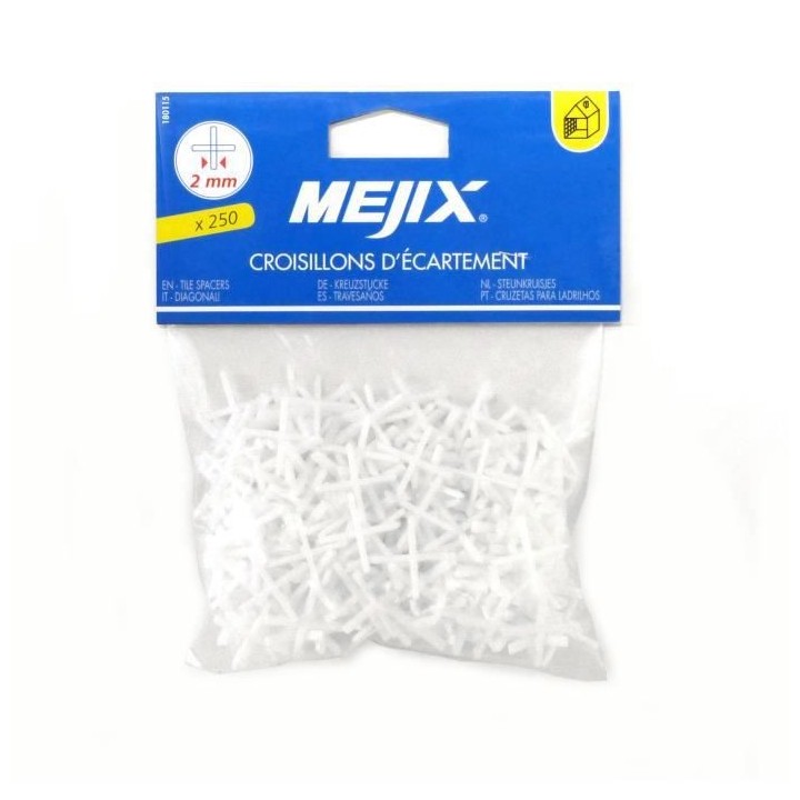 MEJIX Croisillons d'écartement 2 mm x 250 pcs