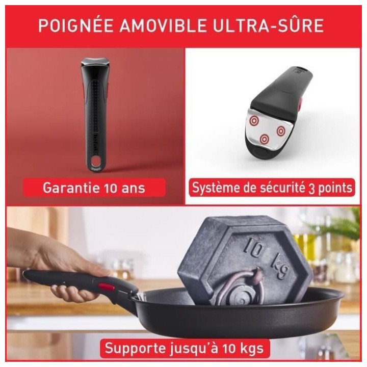 TEFAL INGENIO L1529402 Batterie de cuisine?10 pieces, Sauf induction,