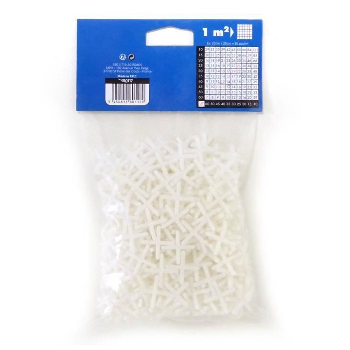 MEJIX Croisillons d'écartement 3 mm x 500 pcs