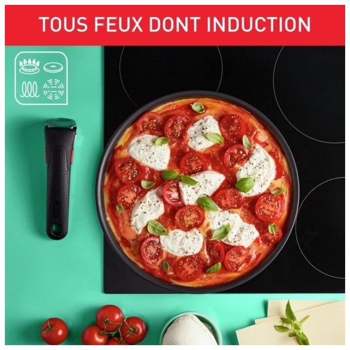 INGENIO DAILY CHEF Rouge Surprise Set 10 pieces : revetement antiadhé