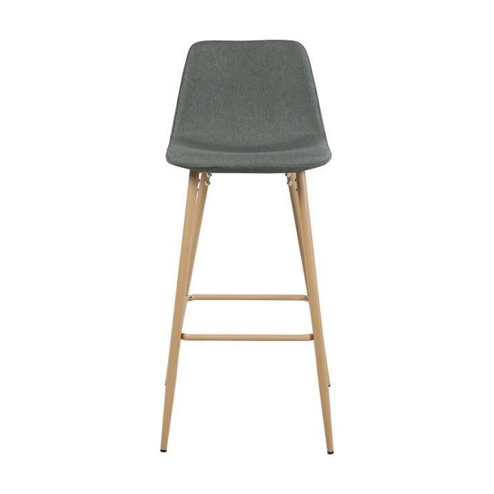 AASTORY Lot de 2 tabourets de bar - Métal et tissu - 41 x 50 x 100 cm