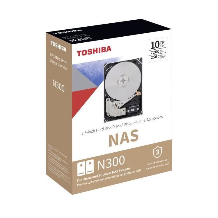 TOSHIBA N300 High-Reliability Hard Drive Disque dur interne - 10 To -
