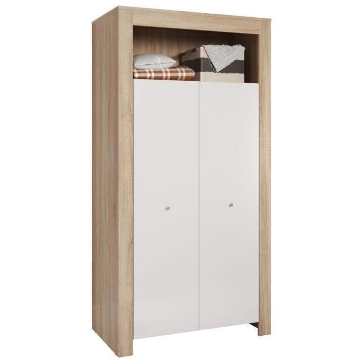Chambre bébé trio PIA - Lit 70x140 cm + Commode a langer 2 portes +