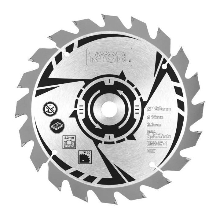 Scie circulaire RYOBI 1400W 66mm RCS1400-G