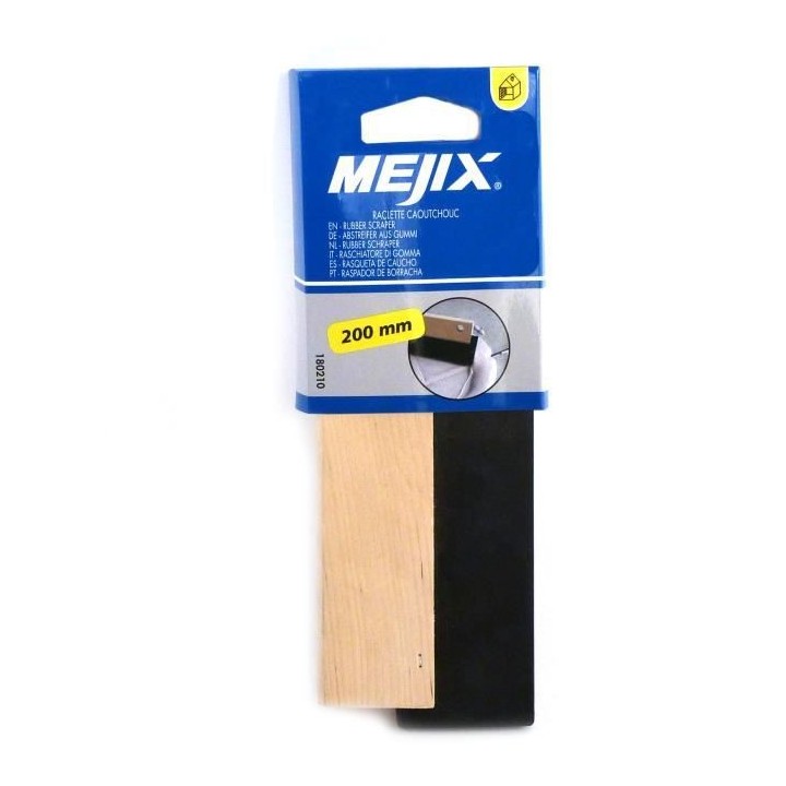 MEJIX Raclette manche bois et lame caoutchouc - 200 mm