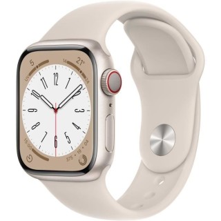 Apple Watch Series 8 GPS + Cellular - 41mm - Boîtier Starlight Alumin